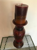 Large, Ceramic Candle Holder, 14 Inches Tall