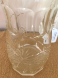 Antique Glass Pitcher W/Applied Handle
