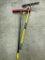 Lot of 2 Quickie 24 Inch Dual Blade Squeegee and Broom