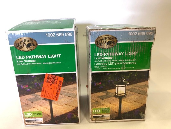 Set of 2 Hampton Bay LED Pathway Lights