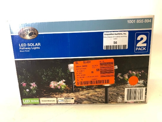 2 Pack of Hampton Bay LED Solar Pathway Lights