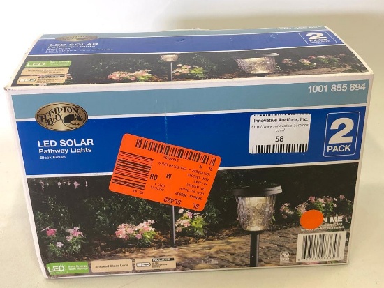 2 Pack of Hampton Bay LED Solar Pathway Lights