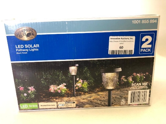 2 Pack of Hampton Bay LED Solar Pathway Lights