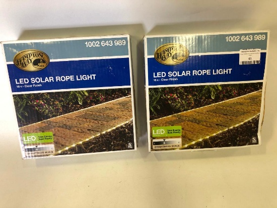 2 Sets of Hampton Bay LED Solar Rope Light