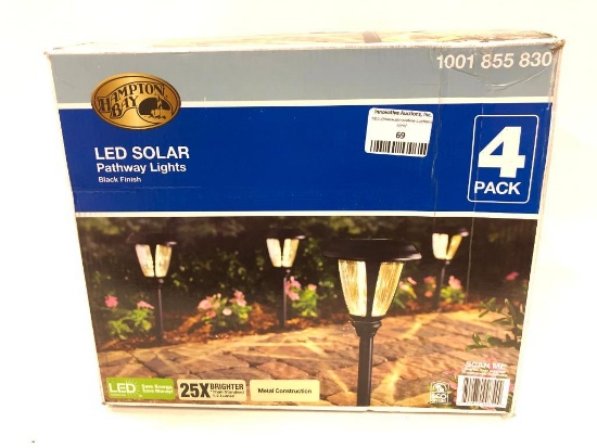 4 Pack of Hampton Bay LED Solar Pathway Lights