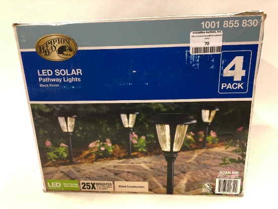 4 Pack of Hampton Bay LED Solar Pathway Lights