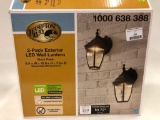 Hampton Bay 2-Pack Exterior LED Wall Lantern