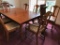 Vintage Heywood-Wakefield Maple Dining Room Table W/1 Leaf & (6) Chairs