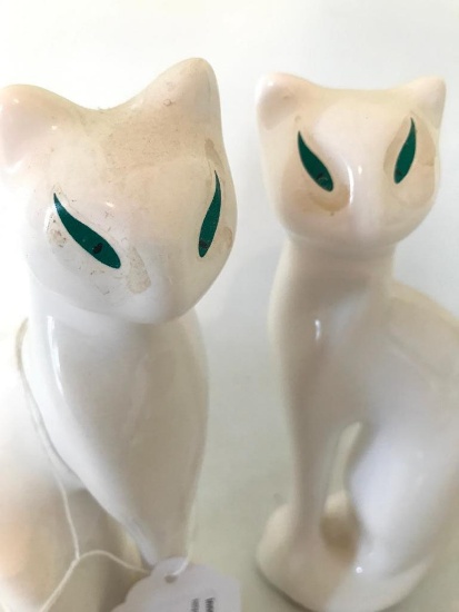 (2) Ceramic Siamese Cats