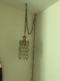 Vintage hanging light, the light is 11 inches tall