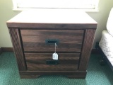 Oak finish nightstand,