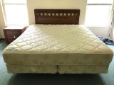 King size Mattress and Boxspring with Full and Queen headboard