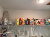 Contents of shelves laundry room, cleaners and more!