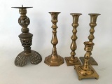 (5) Brass Candle holders