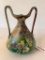 Vintage Moriage Decorated Vase W/Double Handles