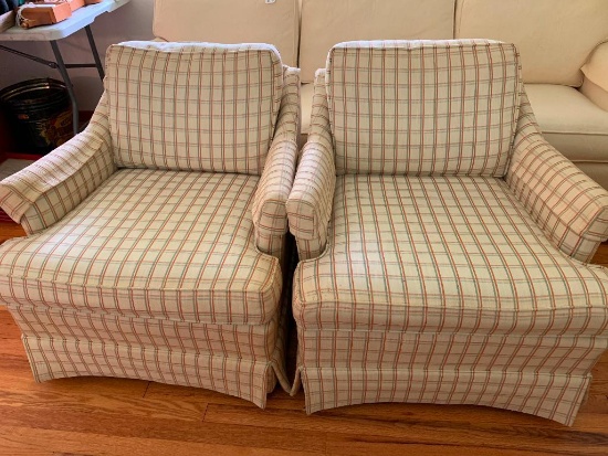 Pair of overstuffed Chairs