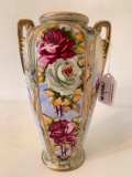 Vintage Hand Painted Japan Vase W/Floral Design