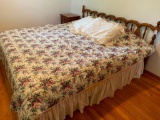 King Size Headboard W/Mattress & Box Springs