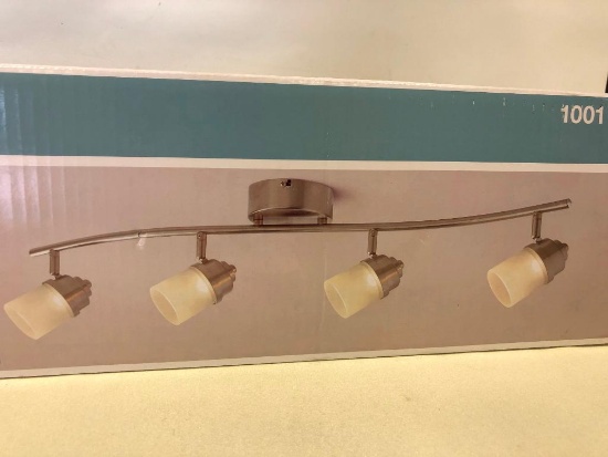 Hampton Bay 4-Light LED Directional Track Fixture. Brushed Nickel Finish.