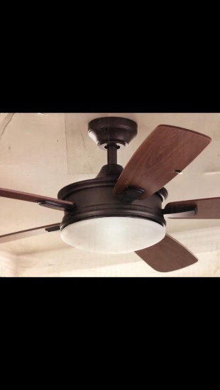 Home Decorators Collection 52 Inch Indoor Ceiling Fan Daylesford LED Bronze Finish