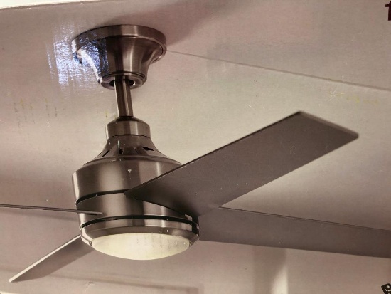 Home Decorators Collection 52 Inch Indoor Ceiling Fan Mercer LED Brushed Nickel Finish