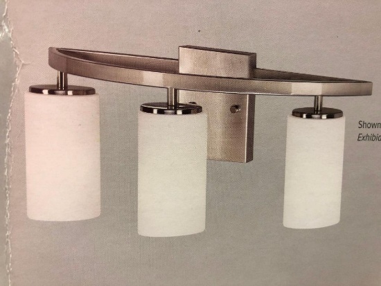 Sea Gull Visalia 3-Light Wall/Bath Fixture Brushed Nickel Finish