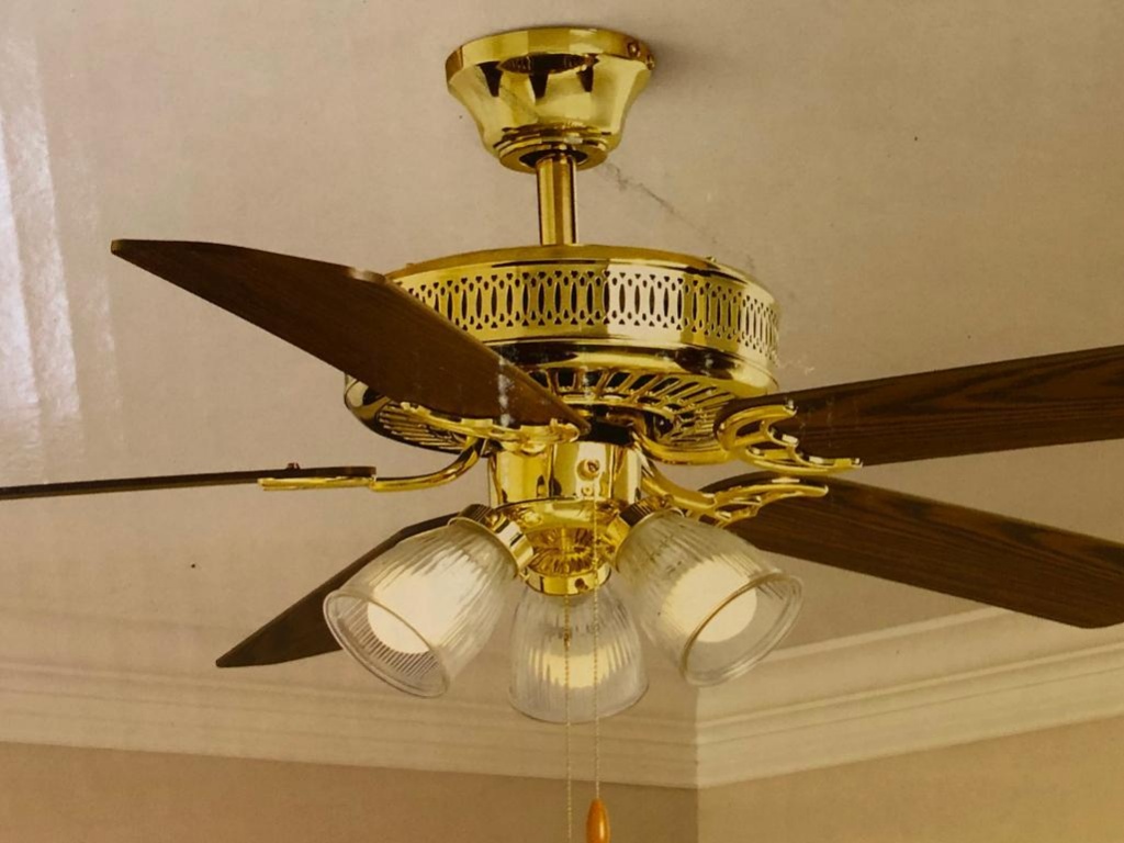 Lot 52 Inch Hampton Bay Landmark Plus Ceiling Fan Polished