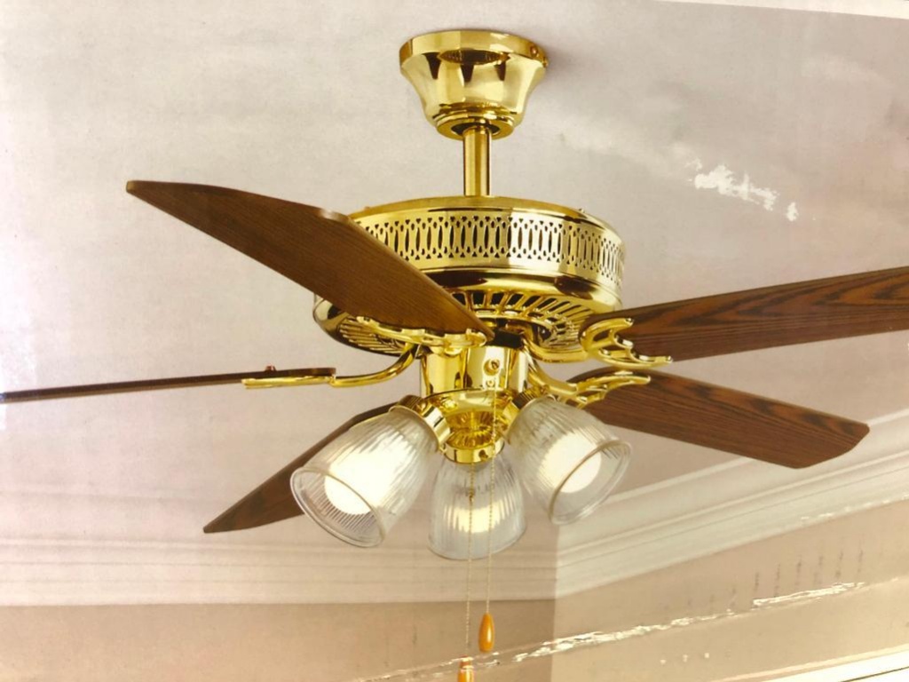 Lot 52 Inch Hampton Bay Landmark Plus Ceiling Fan Polished