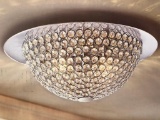 3-Light Flush Mount Mosby Collection. Home Decorators Collection. Chrome w/Clear Beaded Shade.