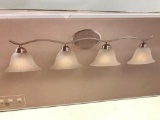 Hampton Bay 4-Light Vanity Fixture Andenne Brushed Nickel Fixture