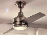 Home Decorators Collection 52 Inch Indoor Ceiling Fan Mercer LED Brushed Nickel Finish