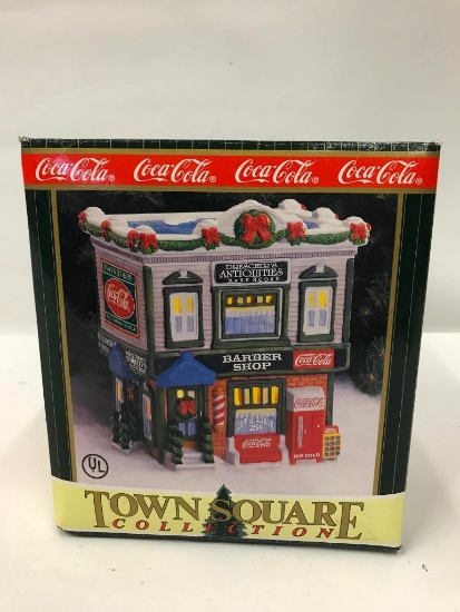 Coca Cola Christmas Village Building In Boxes: Town Barber Shop