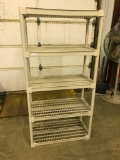 71 Inches Tall and 3 Feet Wide Plastic Shelving Unit, Used