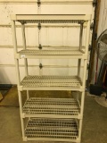 71 Inches Tall and 3 Feet Wide Plastic Shelving Unit, Used