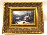 Thomas kinkade Framed Print On Canvas-Mint In Box