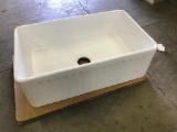 Classico Farmhouse Apron Front Fireclay 30 in. Single Bowl Kitchen Sink with Protective Bottom Grid