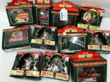 Collection Of (11) Coca Cola Ornaments & Figures In Boxes