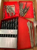 Nice Group Of Drill & Paddle Bits In Boxes