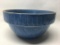 Vintage Blue Stoneware Mixing Bowl