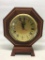 Battery Operated Mantle Clock In Walnut Frame