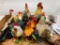 Group Of Rooster & Chicken Figurines