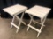 (2) Wooden Fold-Up Camping Tables