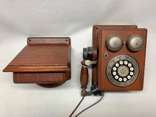 Western Electric Oak Wall Telephone-1970's Era