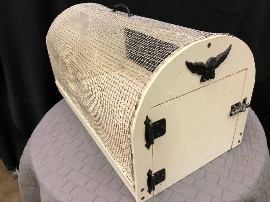 Small, Hand Made Animal Cage, 25 Inches Long and 13 Inches Wide