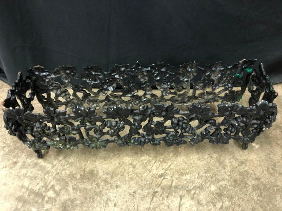 Cast Iron Painted, Decorative Planter, 34 Inches Long and 8 Inches Wide
