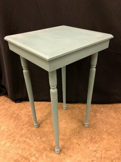 Painted, Wood, Hand Crafted Accent Table