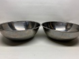 (2) Large Stainless Steel Mixing Bowls