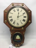 Antique Walnut Seth Thomas Regulator Clock