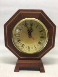 Battery Operated Mantle Clock In Walnut Frame
