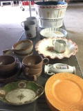 Misc. Group! Painted Basket, Soup Bowls, Pie Plates, China, & More